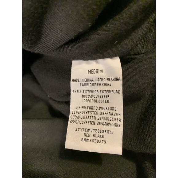 Thread + Supply Buffalo Plaid Fleece 1/4 Zip Red Sherpa Jacket Medium - Picture 4 of 6